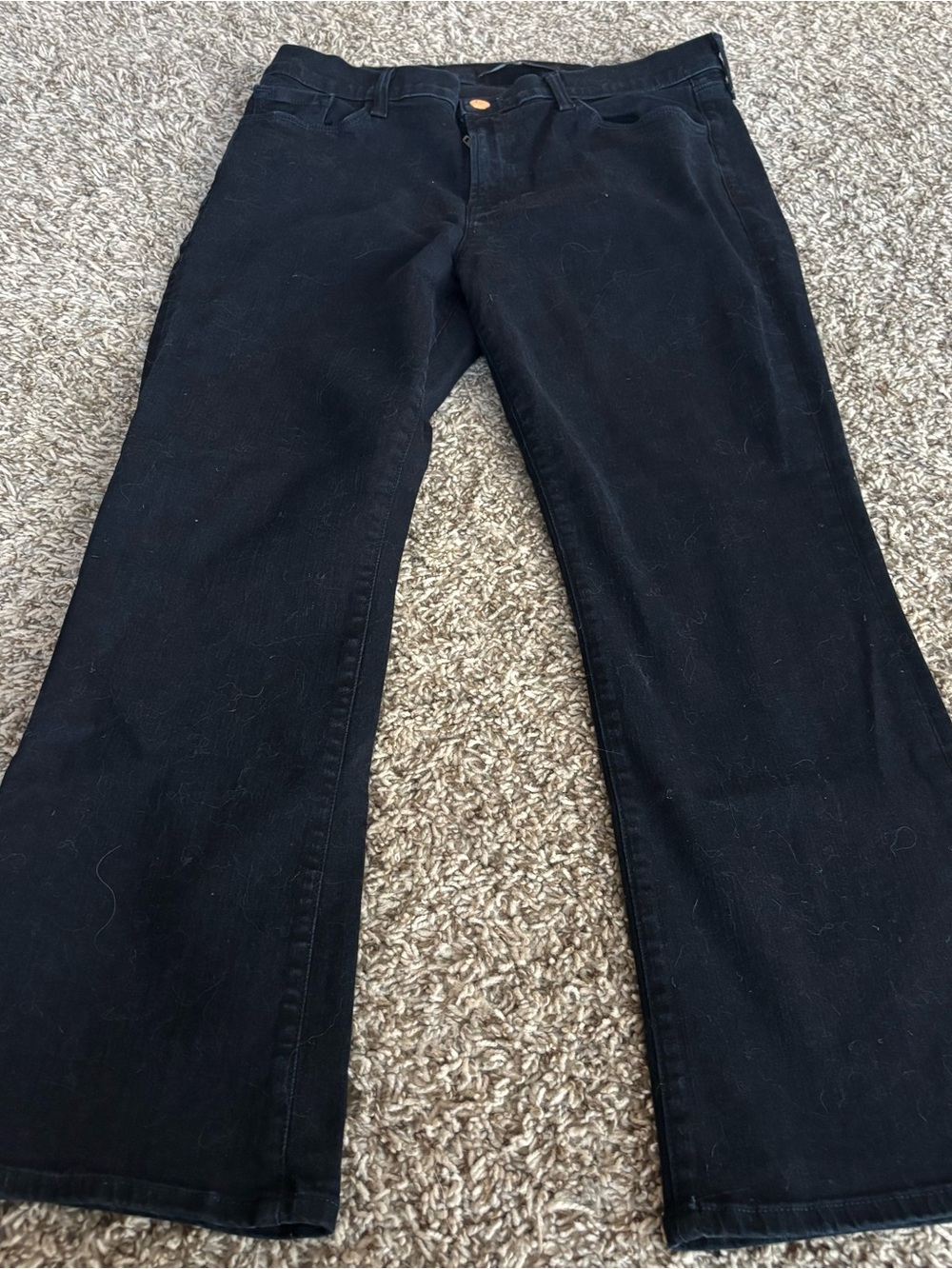 J Brand Black Wide Leg Jeans - Flared Silhouette selena mid rise crop black 31